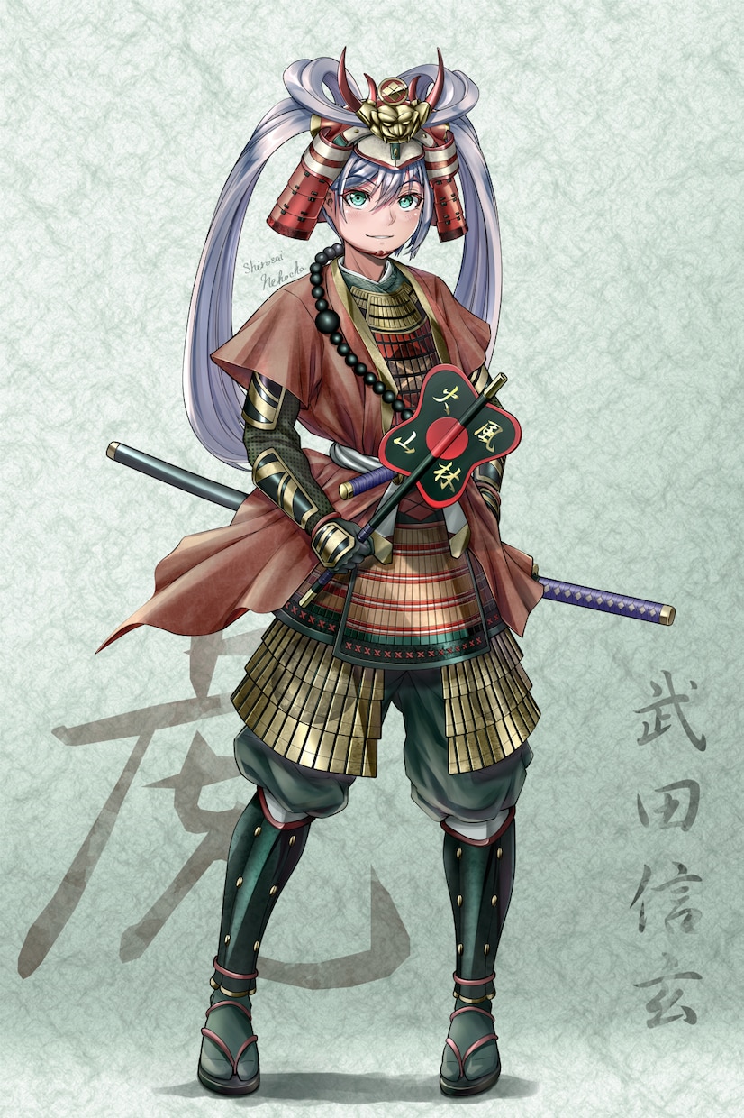 戦国の英雄・武将などの歴史的な人物キャラを描きます 奮い立つ戦国英雄・武将キャライラスト イメージ8