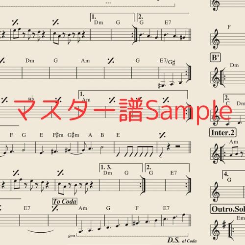 楽譜（譜面）作成承ります コード・メロ・ギターTAB譜など、あなたのための楽譜を！ イメージ2