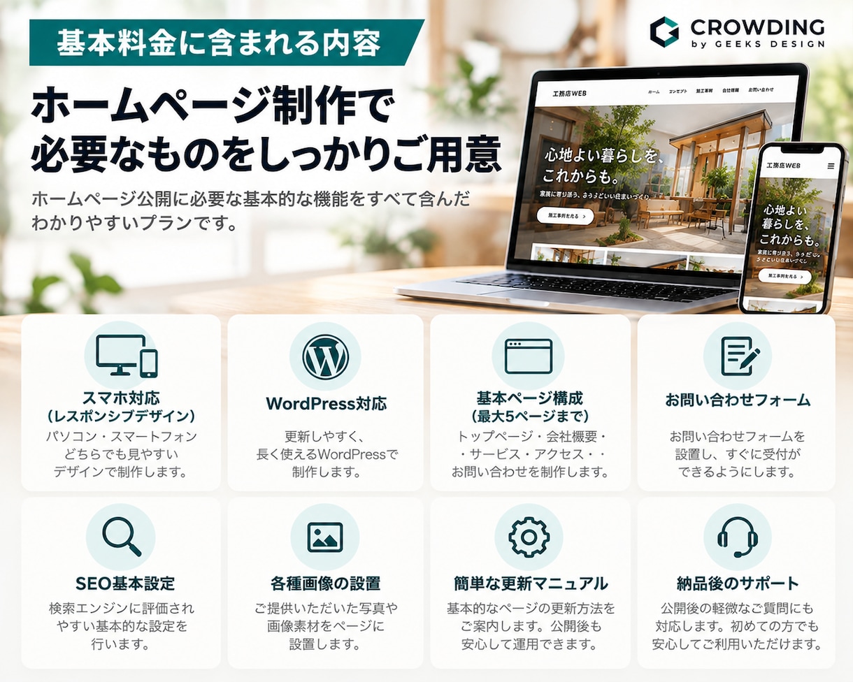 プロが高品質ホームページを制作しますます WordPress対応・スマホ対応込みで低価格 イメージ5
