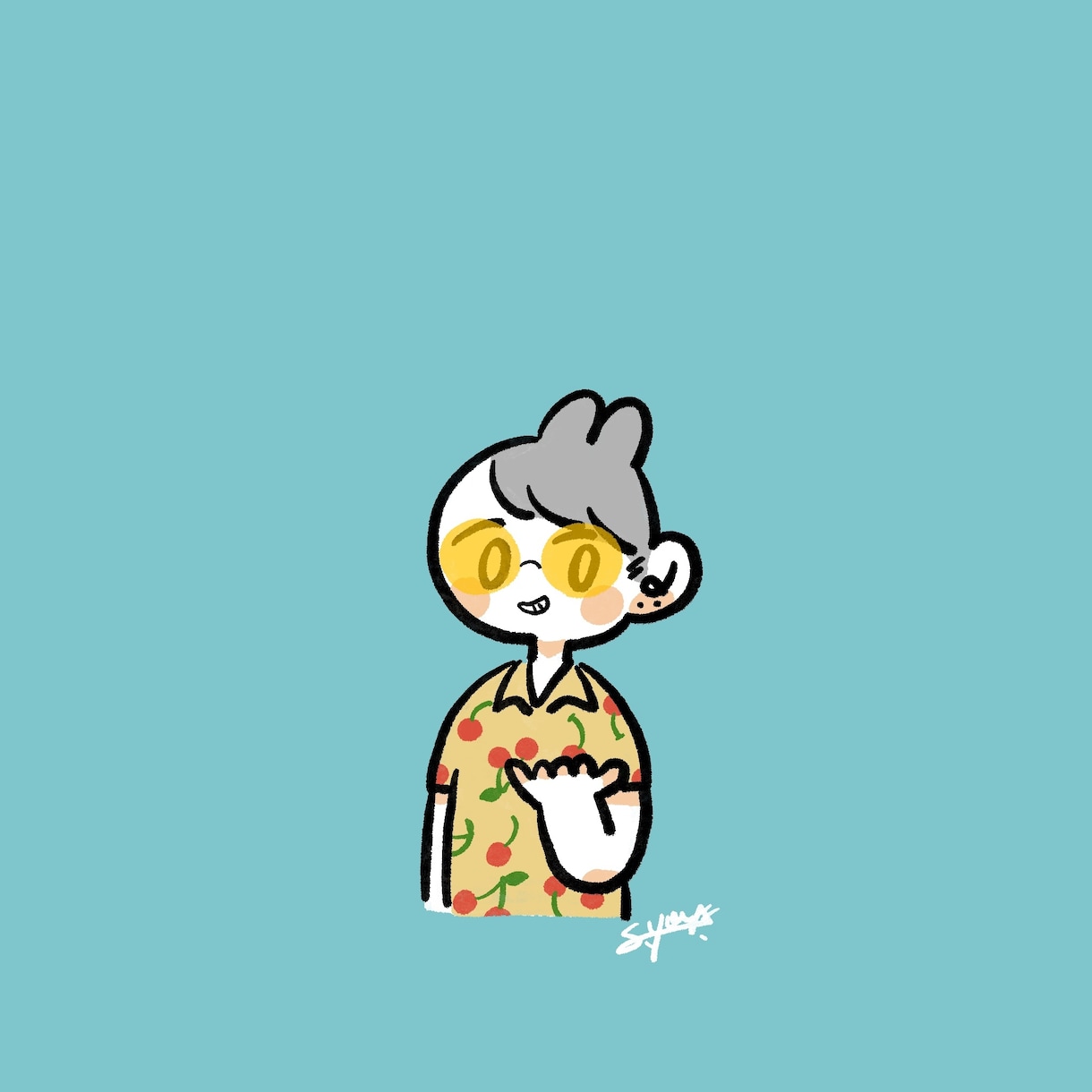 ゆるいデフォルメ似顔絵描きます カラフルでゆるくてかわいい似顔絵を目指します イメージ1