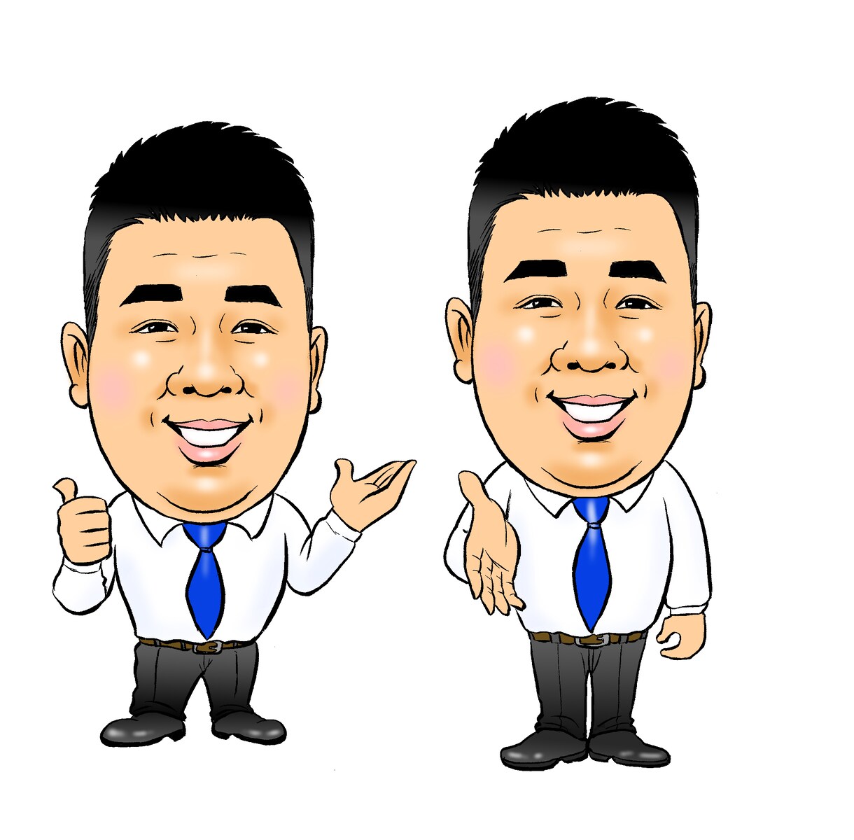 名刺、SNSアイコン、データ似顔絵を描きます 下描き確認(修正無制限)完成確認まであるので失敗0でご安心! イメージ7