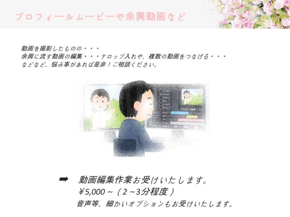 結婚式二次会案内〜企画作成、動画編集承ります 幹事、司会経験豊富なプロがお悩みの方を解決します イメージ5