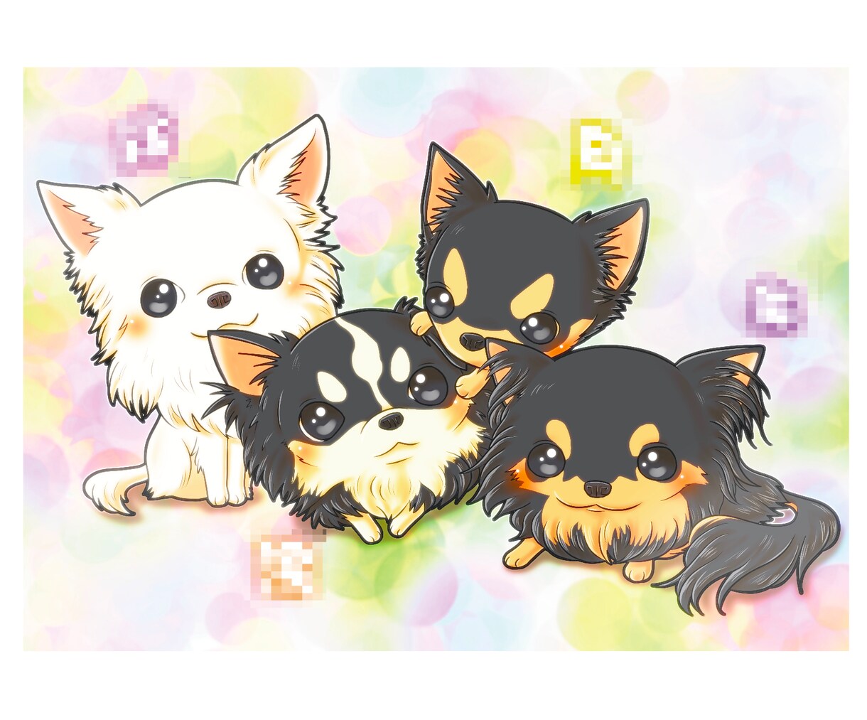 愛犬の記念日や贈り物に★ペットの似顔絵描きます 鮮やかで可愛いタッチだから映える！★高画質データ無料★ イメージ3