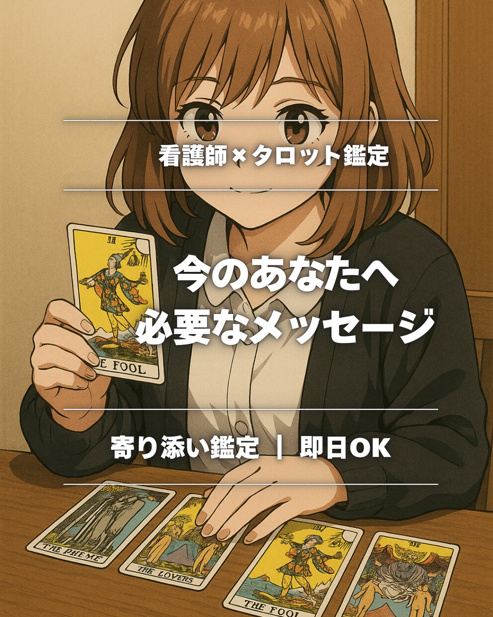 今必要なタロットメッセージを届けます 看護師×占い師が心に寄り添い丁寧に鑑定します イメージ1