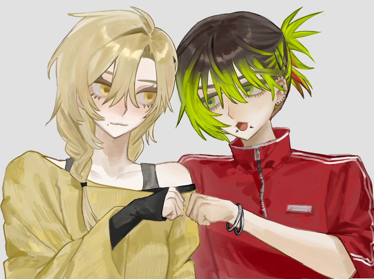 歌ってみたイラスト等　サムネなども描けます パンクな世界観ピアスなどカッコいいイラストが得意です‼️ イメージ3