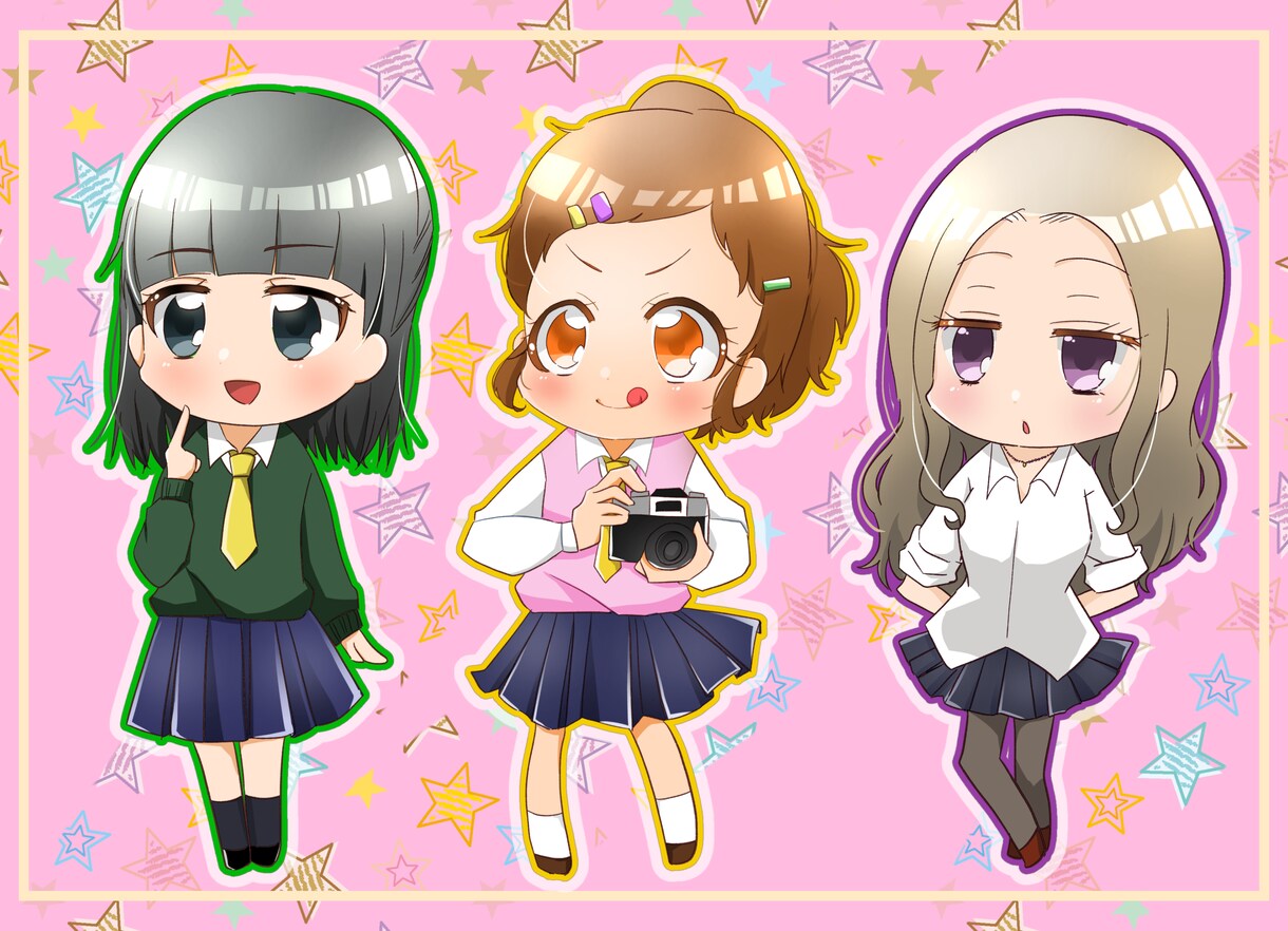かわいいミニキャラ描きます SNSアイコン等に⭐︎夢絵可能⭐︎オリジナル・二次創作可 イメージ4
