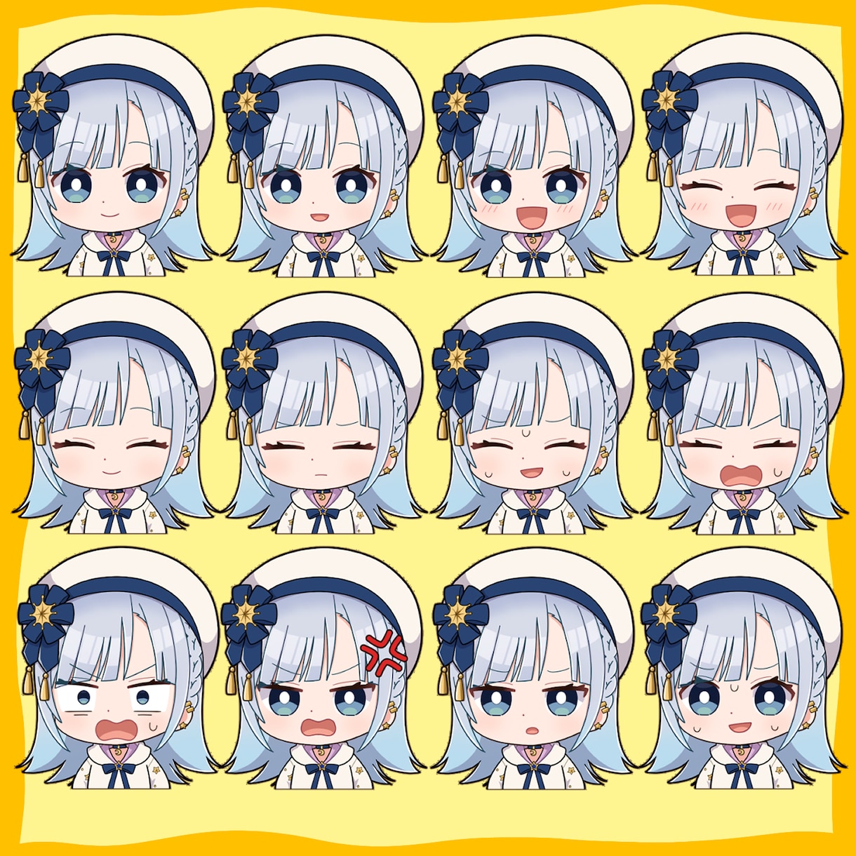 かわいいミニキャラのアイコンや立ち絵描きます 表情差分のオプションあります！商用利用可！ イメージ3