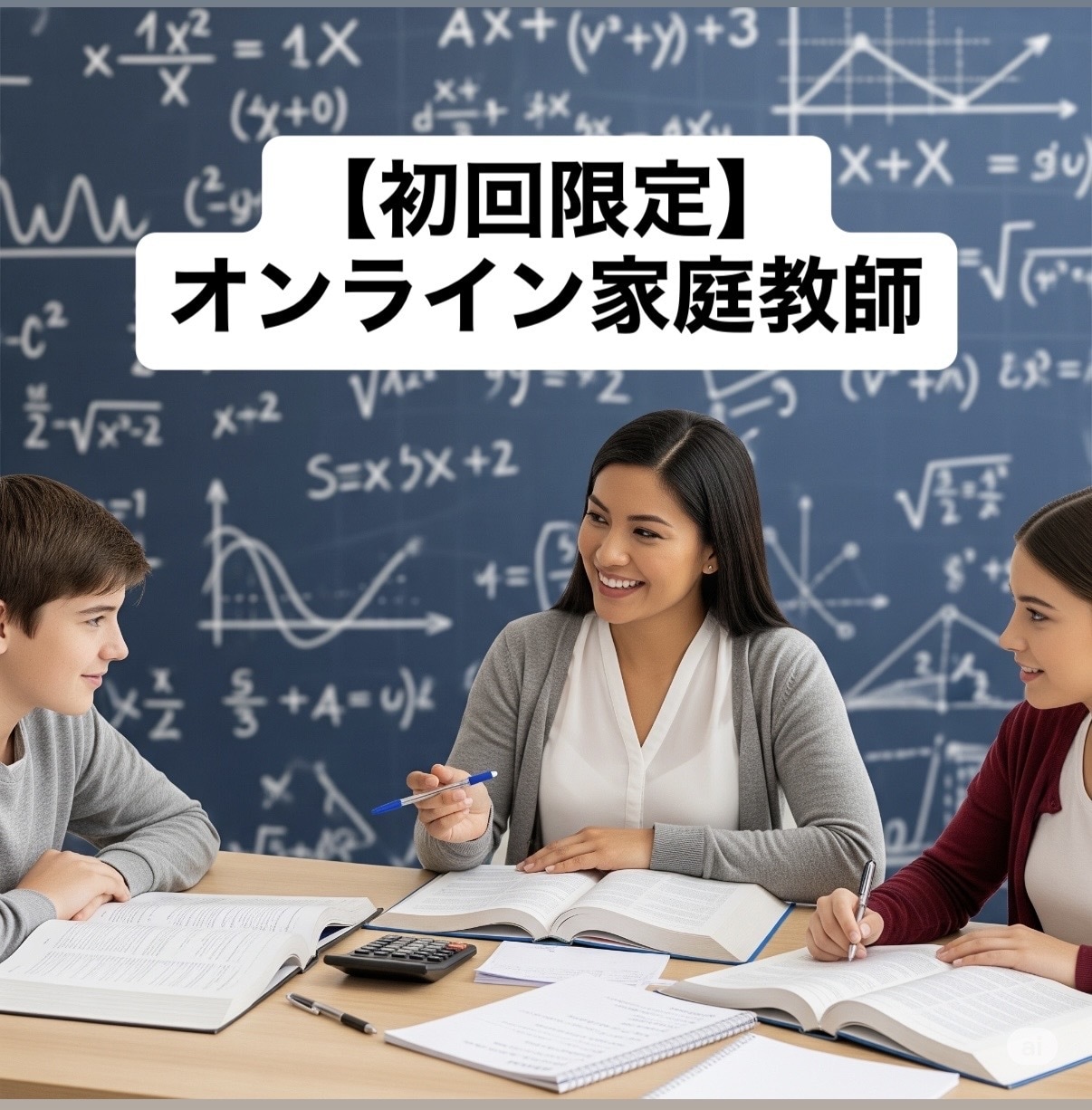 オンライン家庭教師・数学の疑問を解消します 少しでも数学を好きになってもらえるよう全力でサポートします！ イメージ1