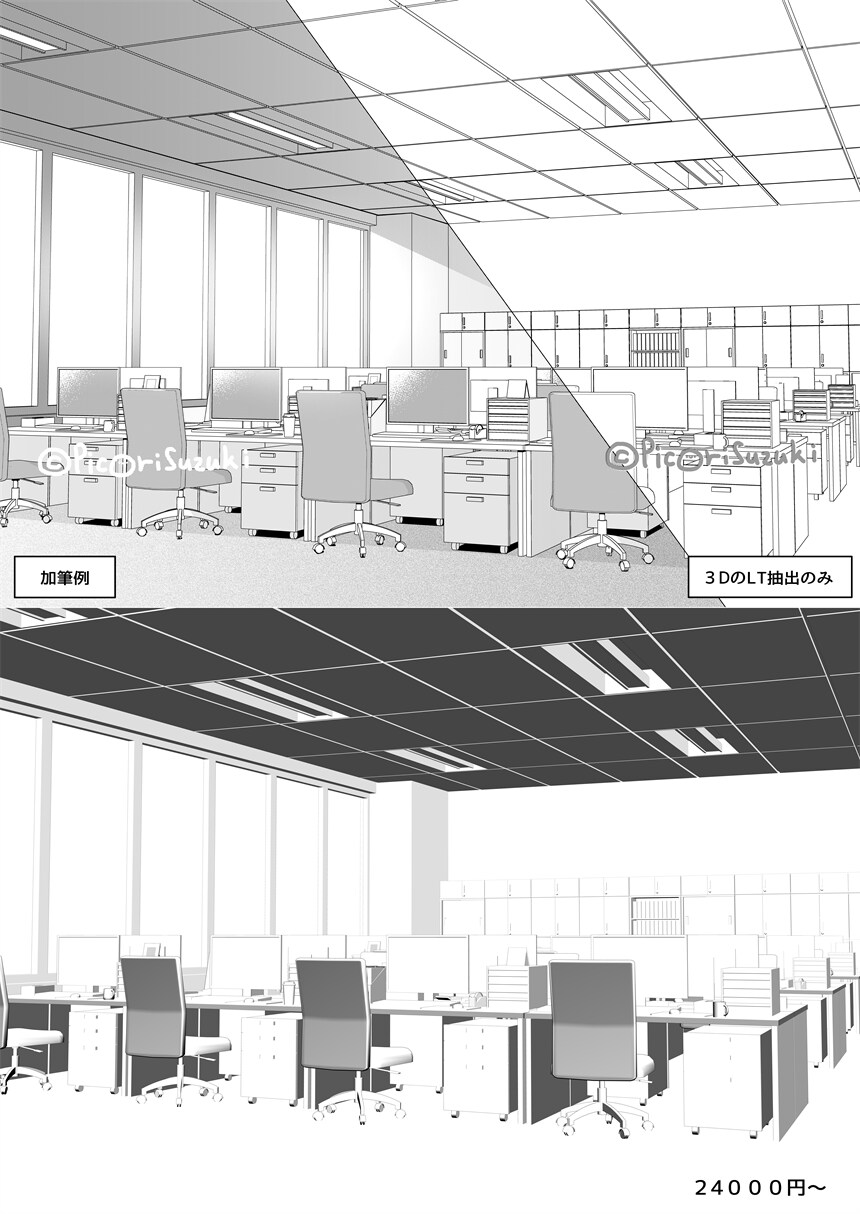 マンガ線画向け小物、背景用３D作成いたします ClipStudioEXで作画が楽になる３Dオブジェクト イメージ3