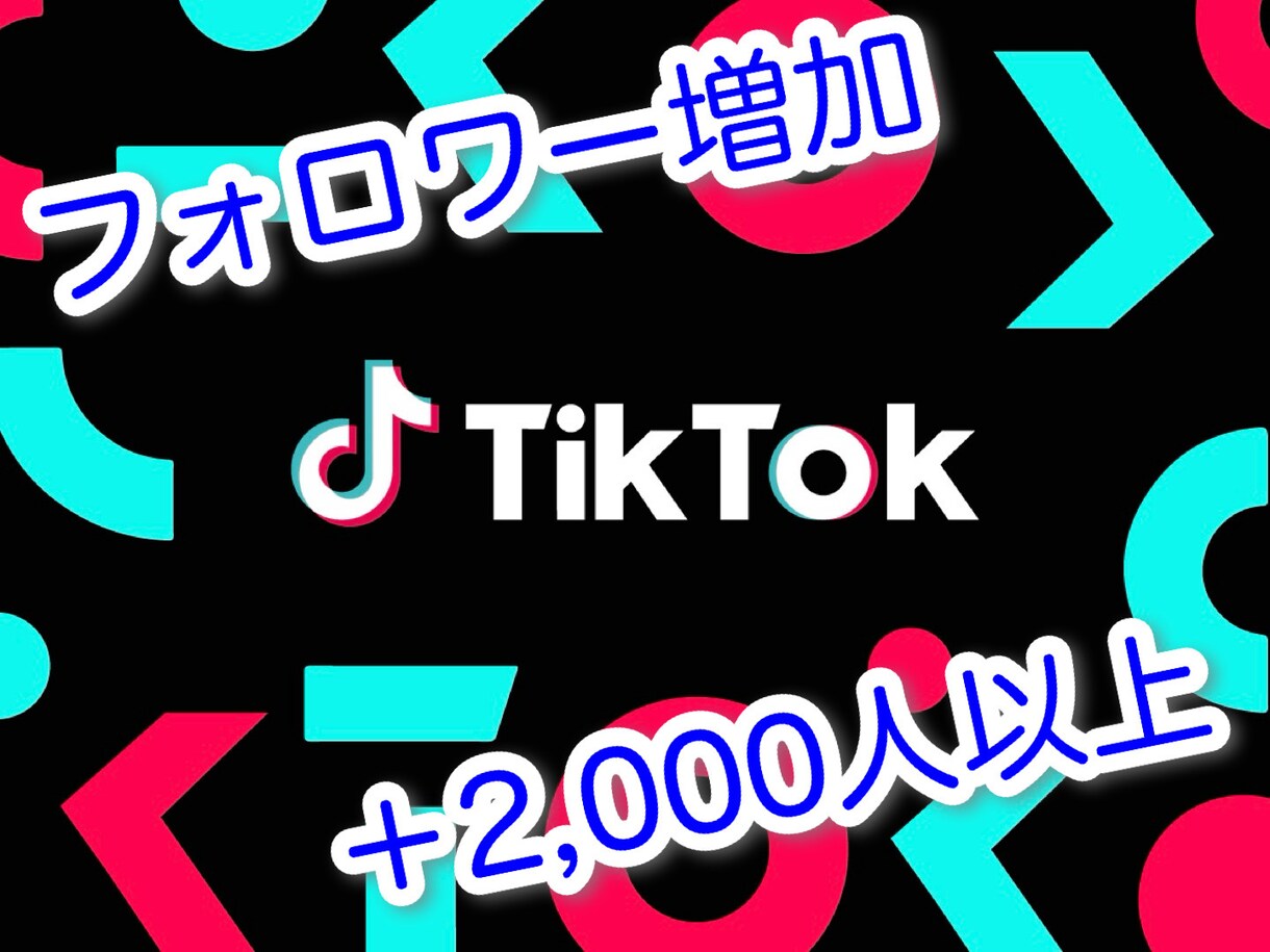 TikTokフォロワーを2000人以上増やします ★リアルフォロワー増加を格安にて！ イメージ1