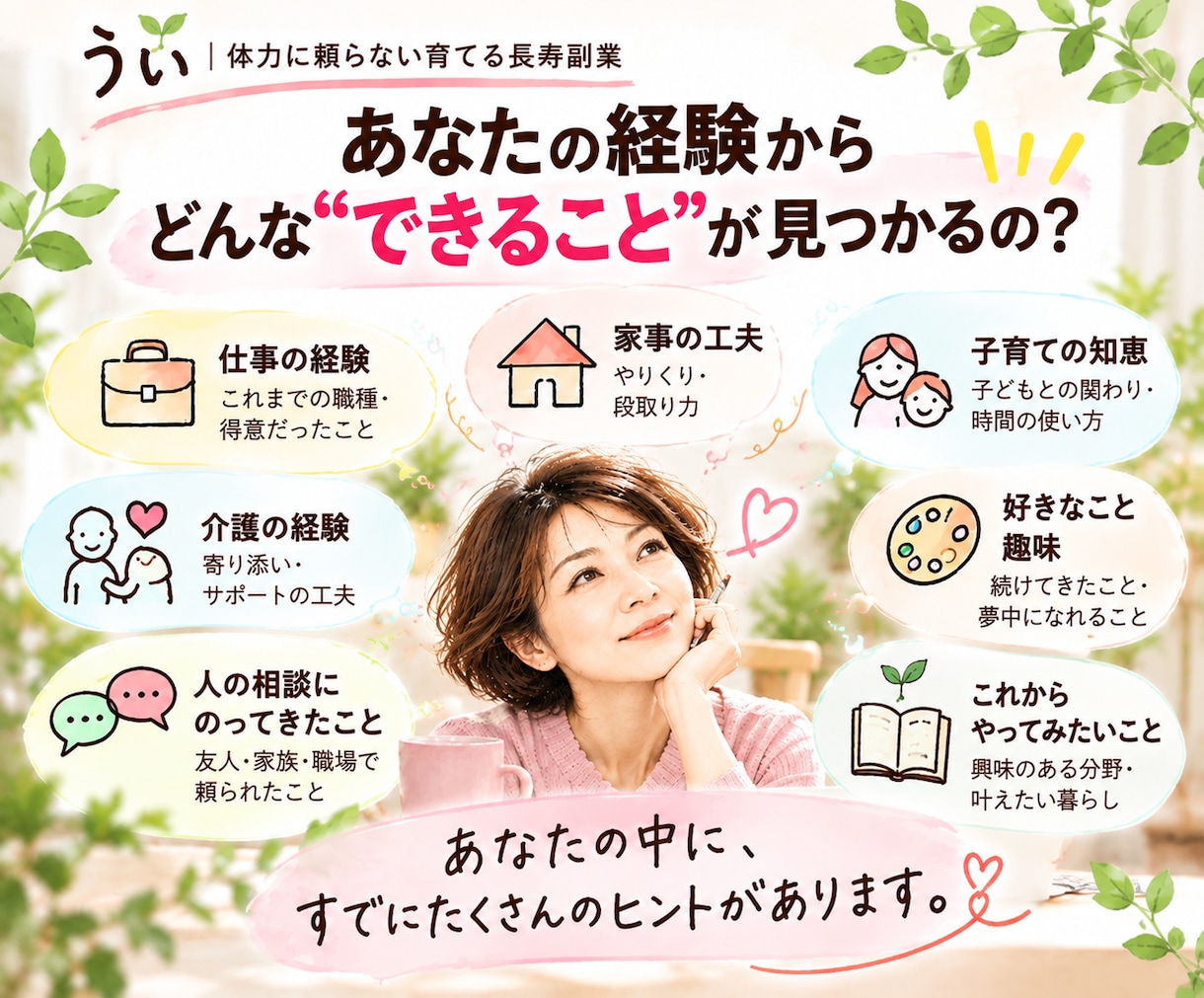 あなたの経験を棚卸し、副業候補3つ提案します ｢私には何もない」それ、本当ですか？ イメージ3