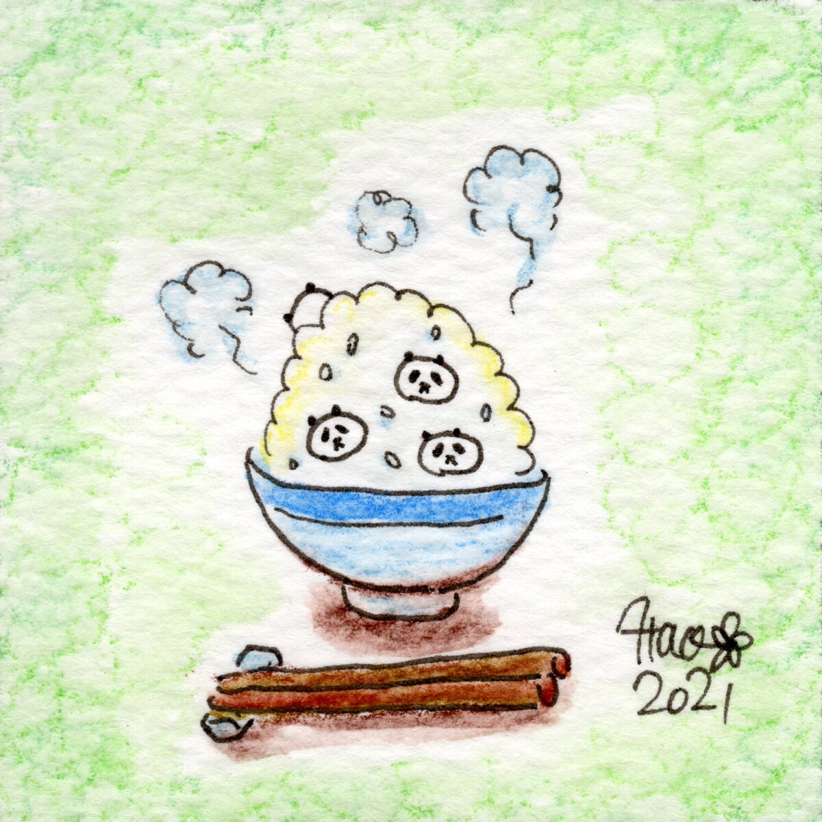 ミニミニサイズの手描きイラスト制作します 水彩色鉛筆の優しいタッチ。インテリアやプレゼントにも。 イメージ9