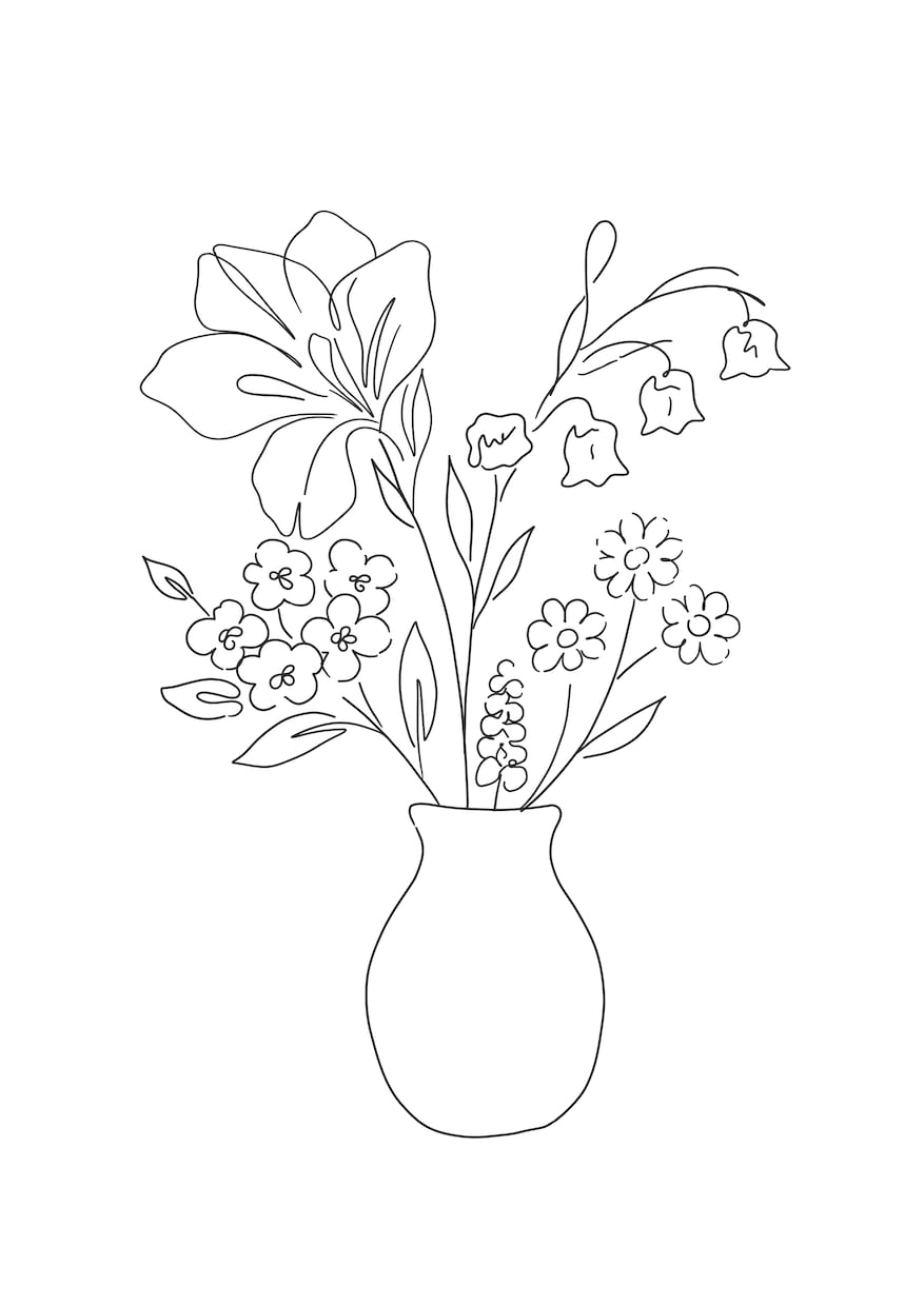 ナチュラル・シンプルな花のイラストをお描きします リーフレットやHPの挿絵、手帳などのデジタルスタンプにも イメージ5