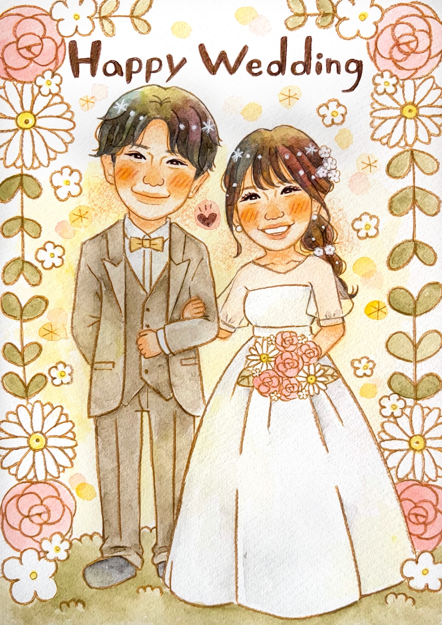 結婚式の思い出を衣装・ポーズまで可愛く残します 最短5日発送可能！記念日・誕生日・還暦祝い・ウェルカムボード イメージ2