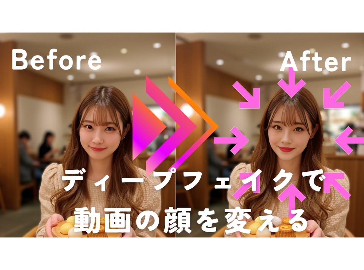 話題のディープフェイクで動画の顔を変えます 複数人の顔交換＆長尺動画＆動画と同じ顔での画像生成対応！ イメージ1