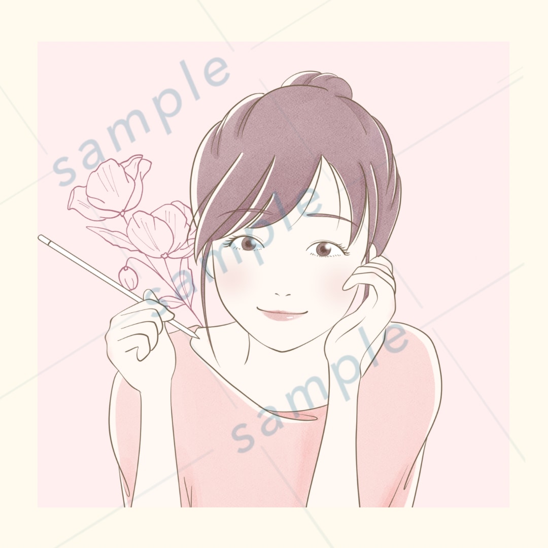 大人の女性向け!!繊細でお洒落なアイコン描きます 柔らかくて優しい好印象のイラスト!! イメージ3