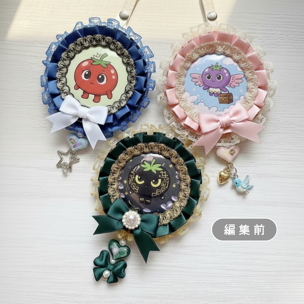 推し活グッズの画像差し替え・編集【3枚】対応します ロゼット用画像・ぬい服のぬいぐるみを自然に差し替えます イメージ2
