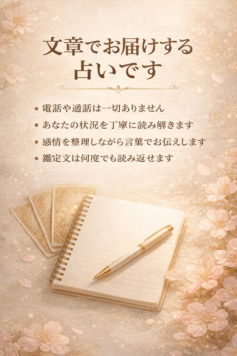 待つ？手放す？迷いの答えを文章占いで伝えます 不安で立ち止まった心を、言葉で整理する鑑定です イメージ2