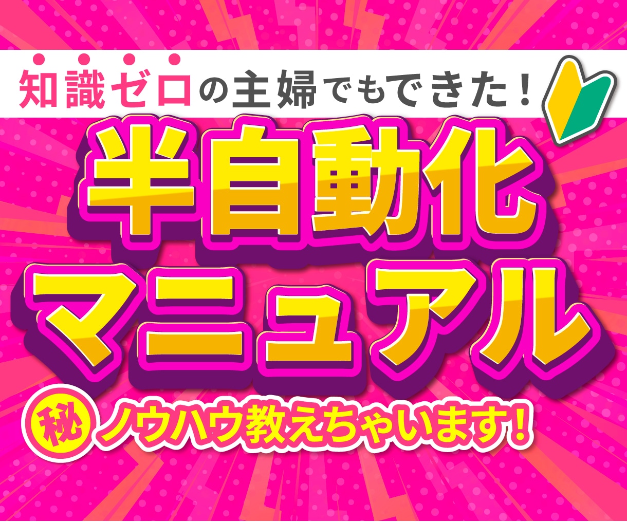 知識ゼロの主婦でもできた⭐️㊙ノウハウを教えます 初心者サポート付｜３部限定特価 ¥20,000→¥2,500 イメージ1