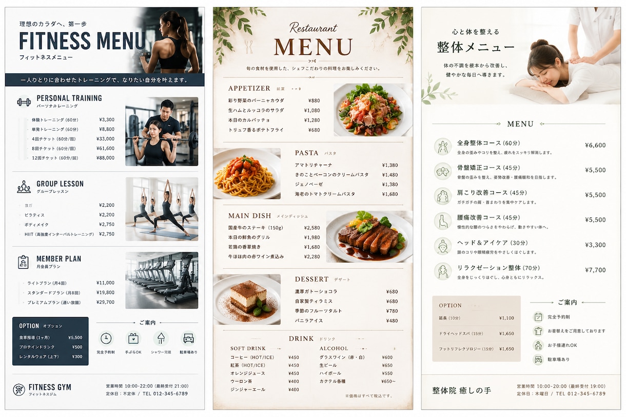 メニュー表・POP作成しますます お店の魅力が伝わるデザインをご提案します。 イメージ2
