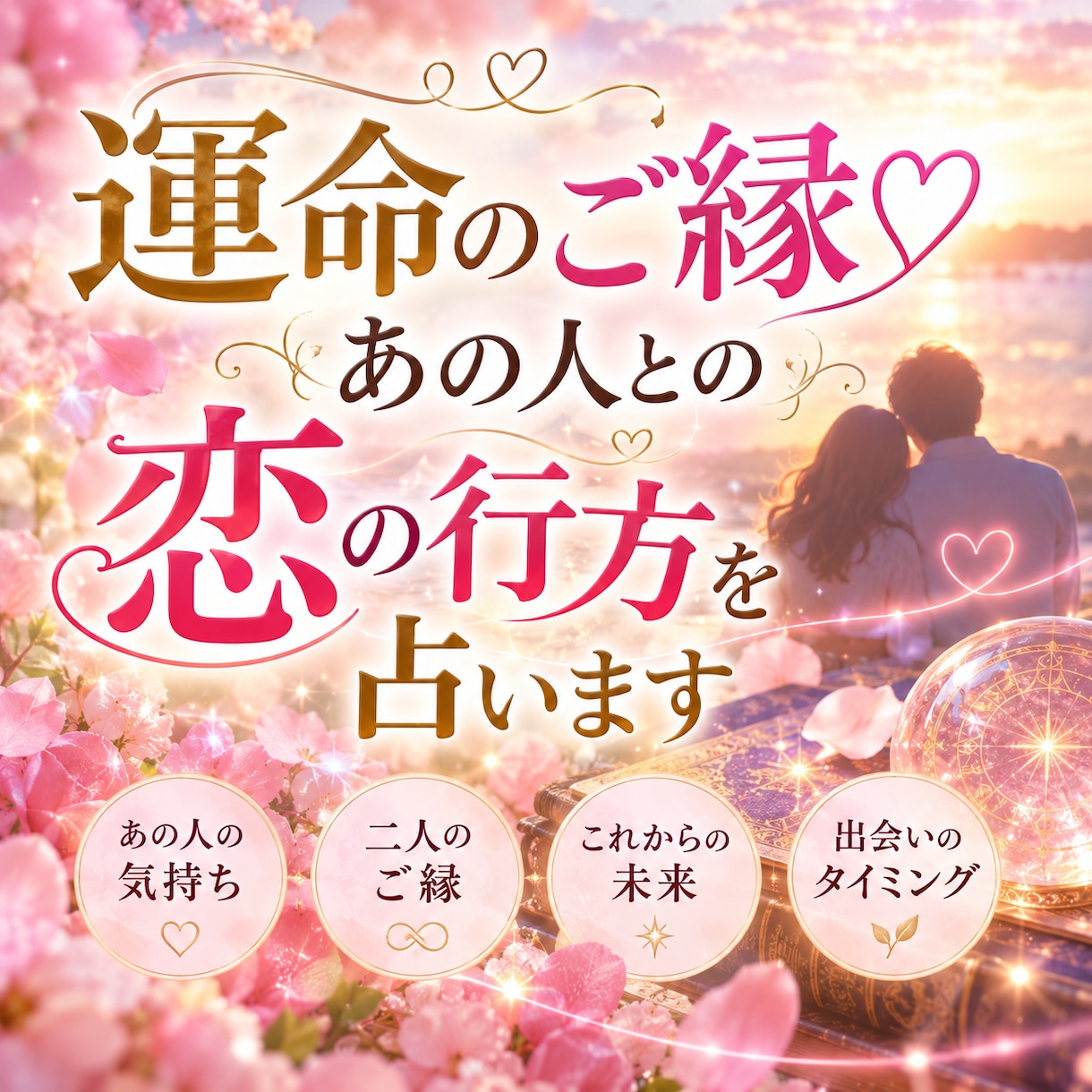 運命のご縁♡あの人との恋の行方を占います 二人を結ぶご縁とこれからの流れを視ます イメージ1