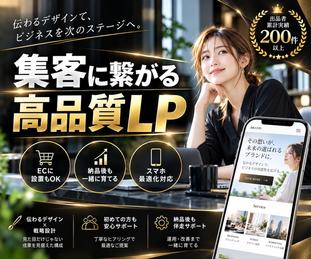 集客・問い合わせに繋がるLPを制作します SNSと連携した動線設計。Shopifyにも設置OK イメージ2