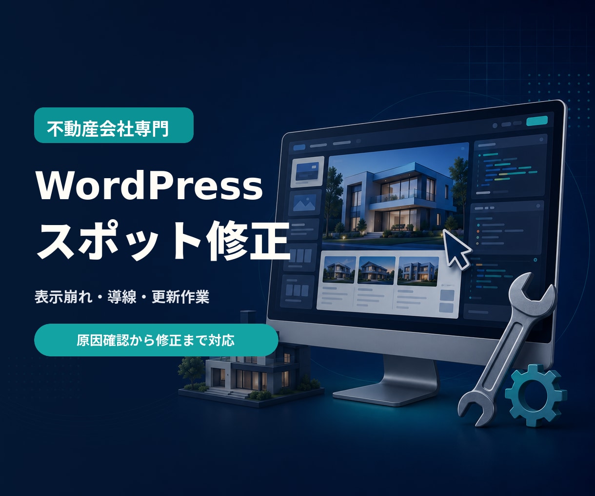 不動産会社のWordPressを修正します 表示崩れ・導線・更新の困りごとをスポット対応 イメージ1