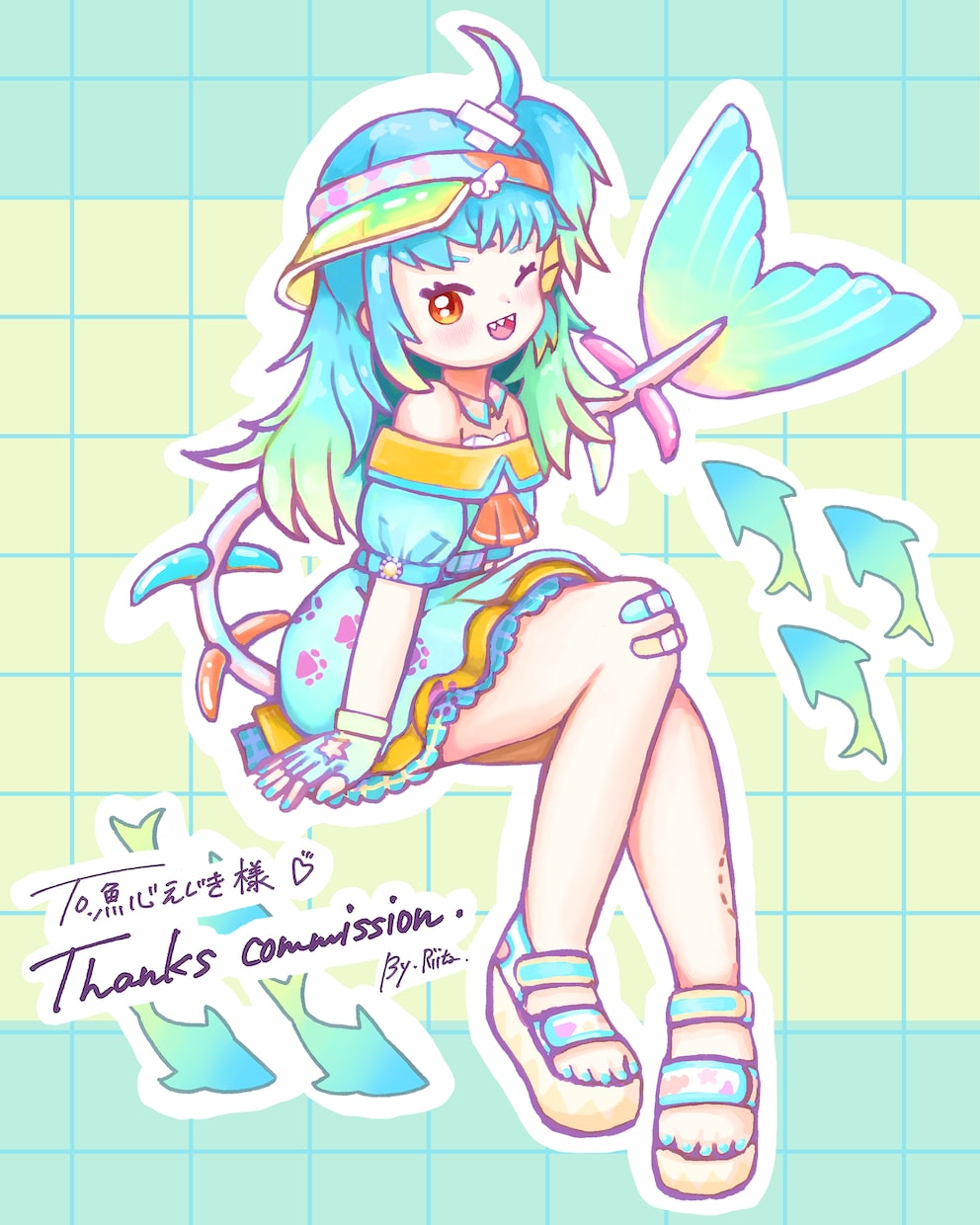 甘くて可愛いイラスト描きます ♡アイコンや一枚絵,キャラクターデザイン等♡※商用利用可 イメージ5