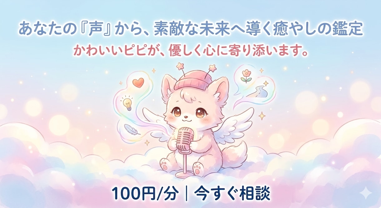 あなたの性格から将来を考えます 声と会話で性格判断。愚痴聞き歓迎！！ イメージ2