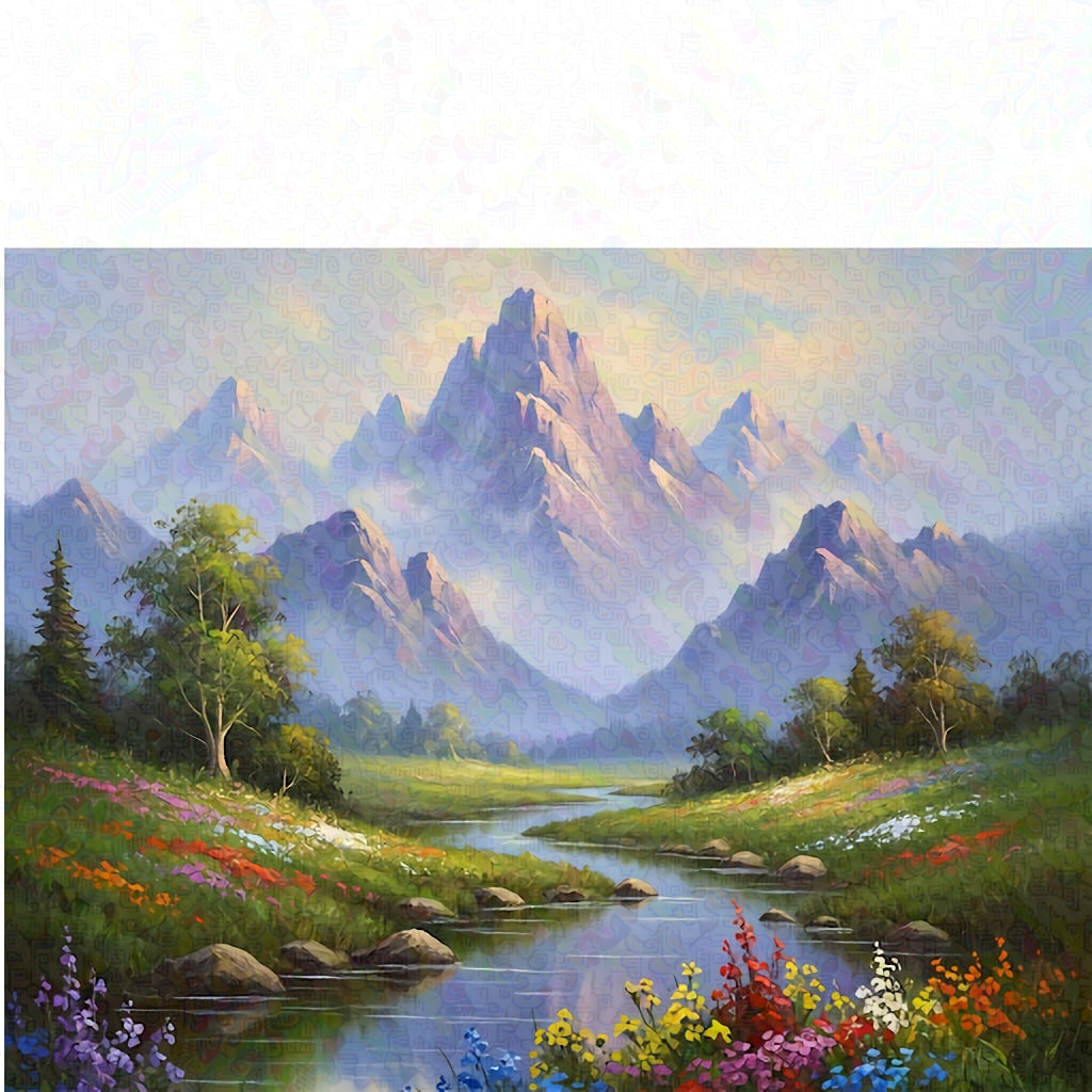 山や川、花畑などの自然風景を油絵で表現します 美しい景色を油絵で再現します。 イメージ1