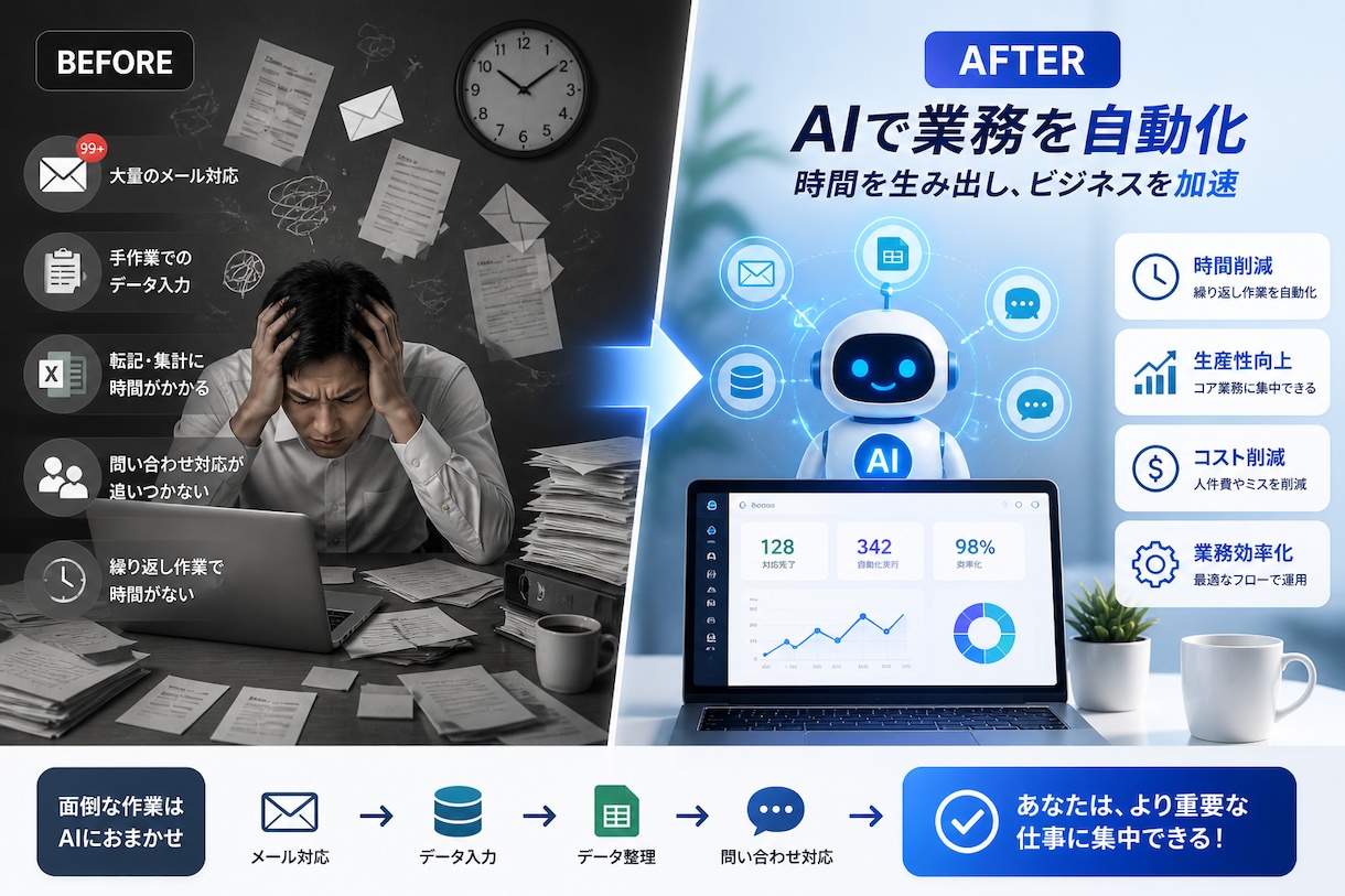 AI業務自動化｜チャットボット構築します AIで作業を自動化し効率化を実現 イメージ2