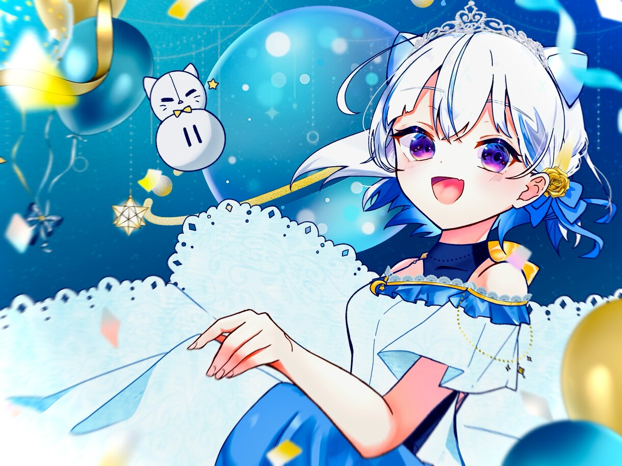 IRIAMの立ち絵や挿絵に！一枚絵をお作りします ⭐️キャラを作ってみたい人、配信を始めたい時の最初の一歩に！ イメージ1