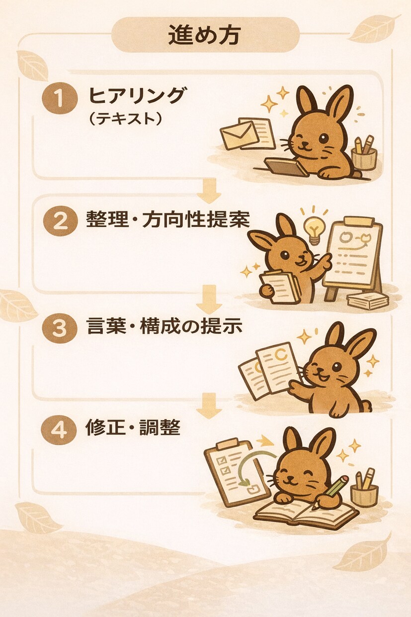 言葉とデザインで想いを伝える企画を支援します 想い・背景・価値を整理し、伝わる形にします イメージ4