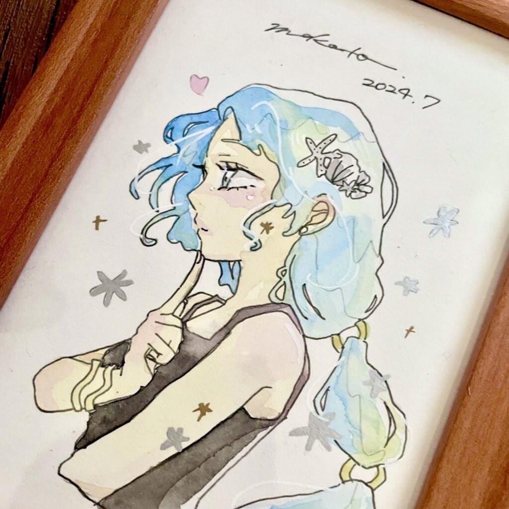 女の子のイラストを描きます プレゼント、インテリア、コレクションにいかがでしょうか。 イメージ2