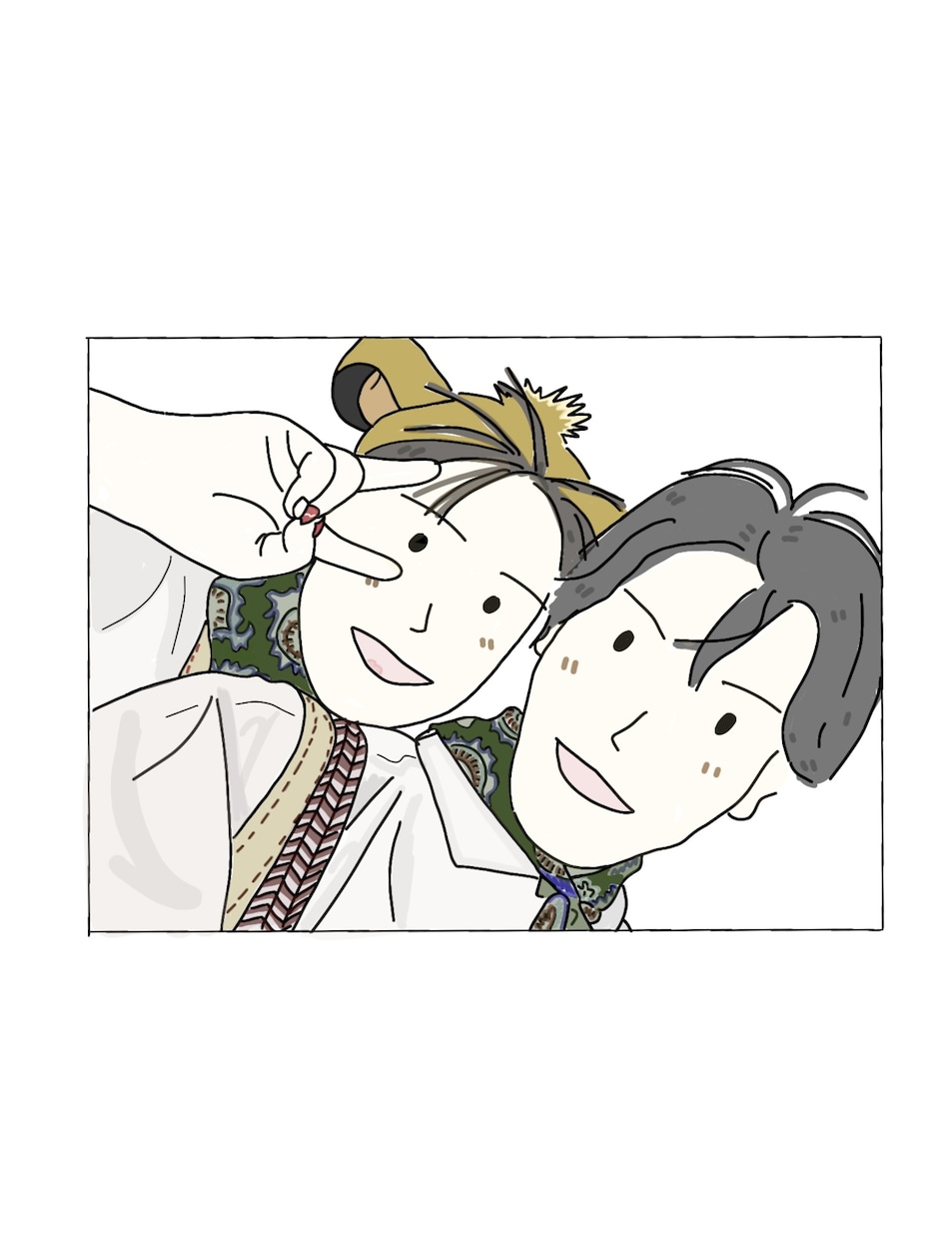 可愛くカラーの線画イラストを描きます あなたの気持ちに＋make up！可愛くおしゃれに！ イメージ2