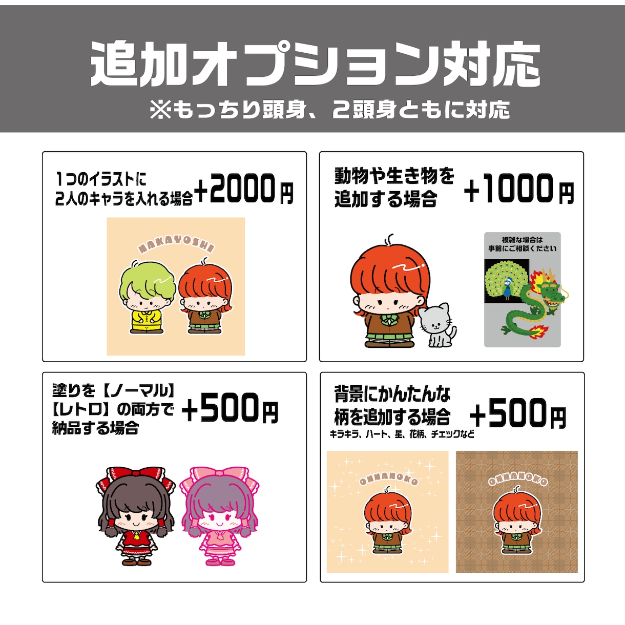 平成レトロポップなファンシーデフォルメ描きます プロが作成！平成レトロでY2Kポップな絵をお手頃価格で！ イメージ5