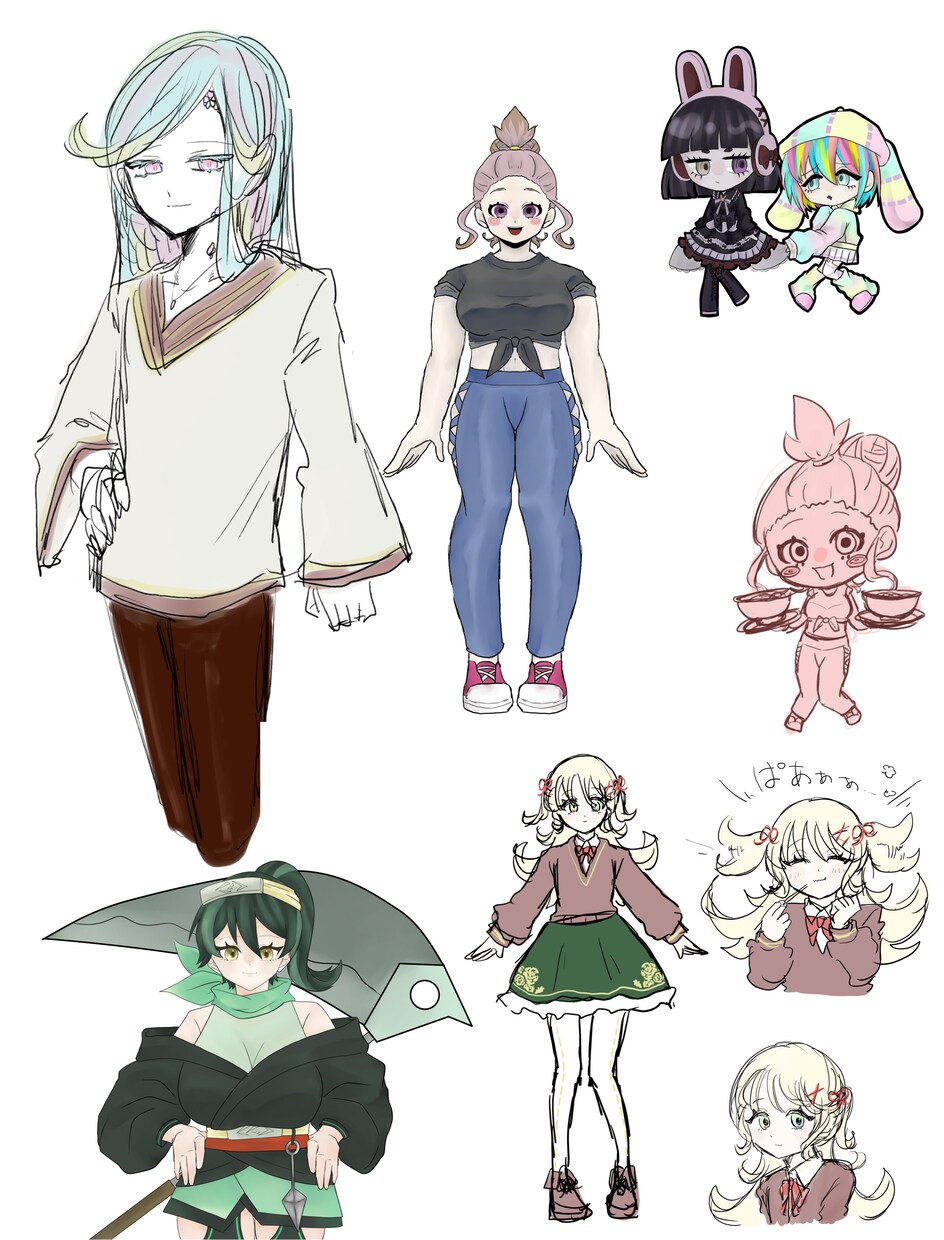 キャラクターデザイン/立ち絵作成行います VTuberやTRPGのキャラデザ〜立ち絵を行います イメージ1