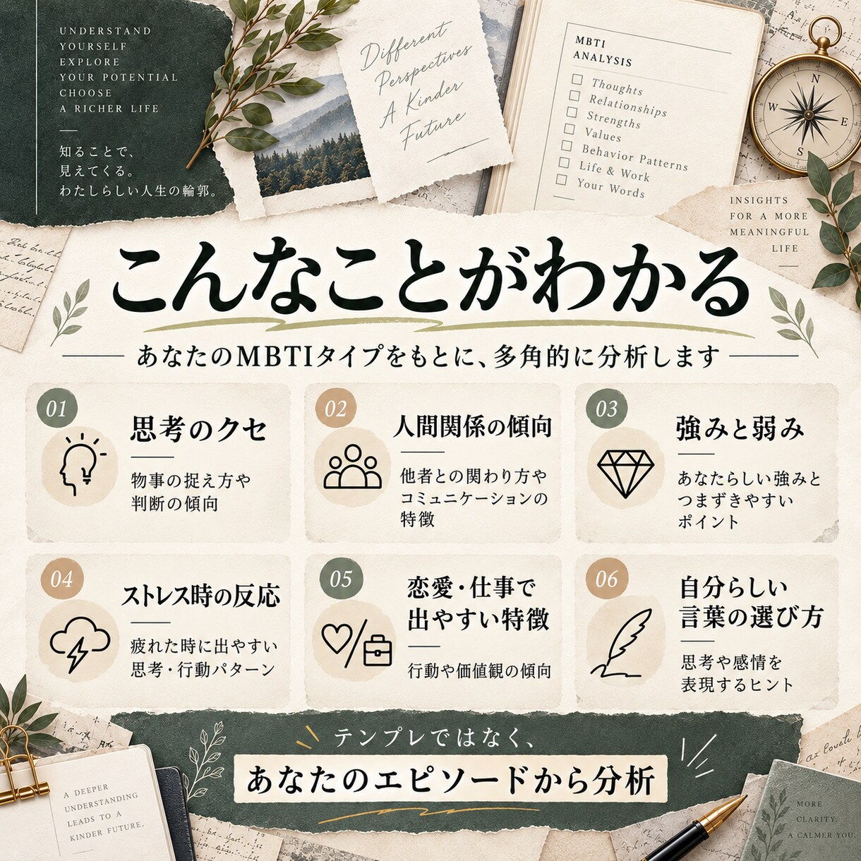 MBTI×人物分析であなたを言語化します 商業IP経験のあるシナリオライターがあなたを深掘り！ イメージ2