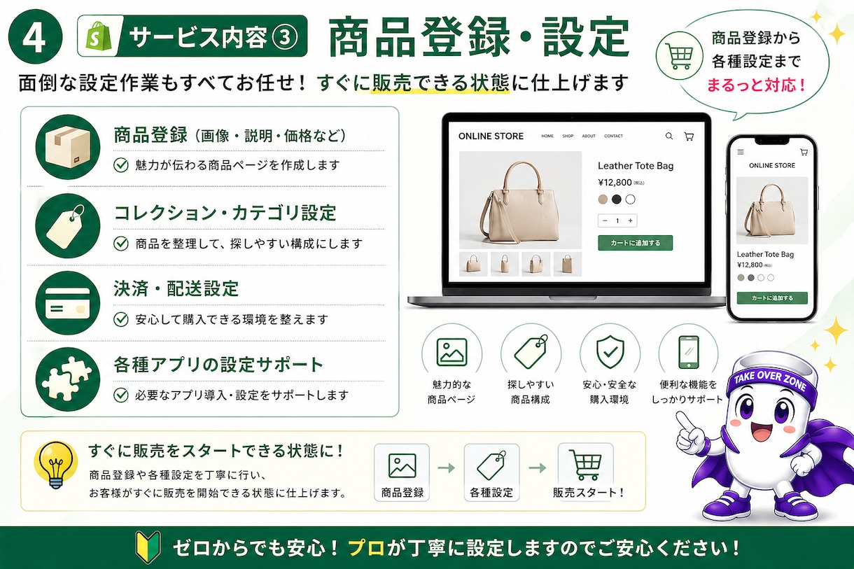 ShopifyでECサイト構築します 2週間でShopifyネットショップ イメージ4
