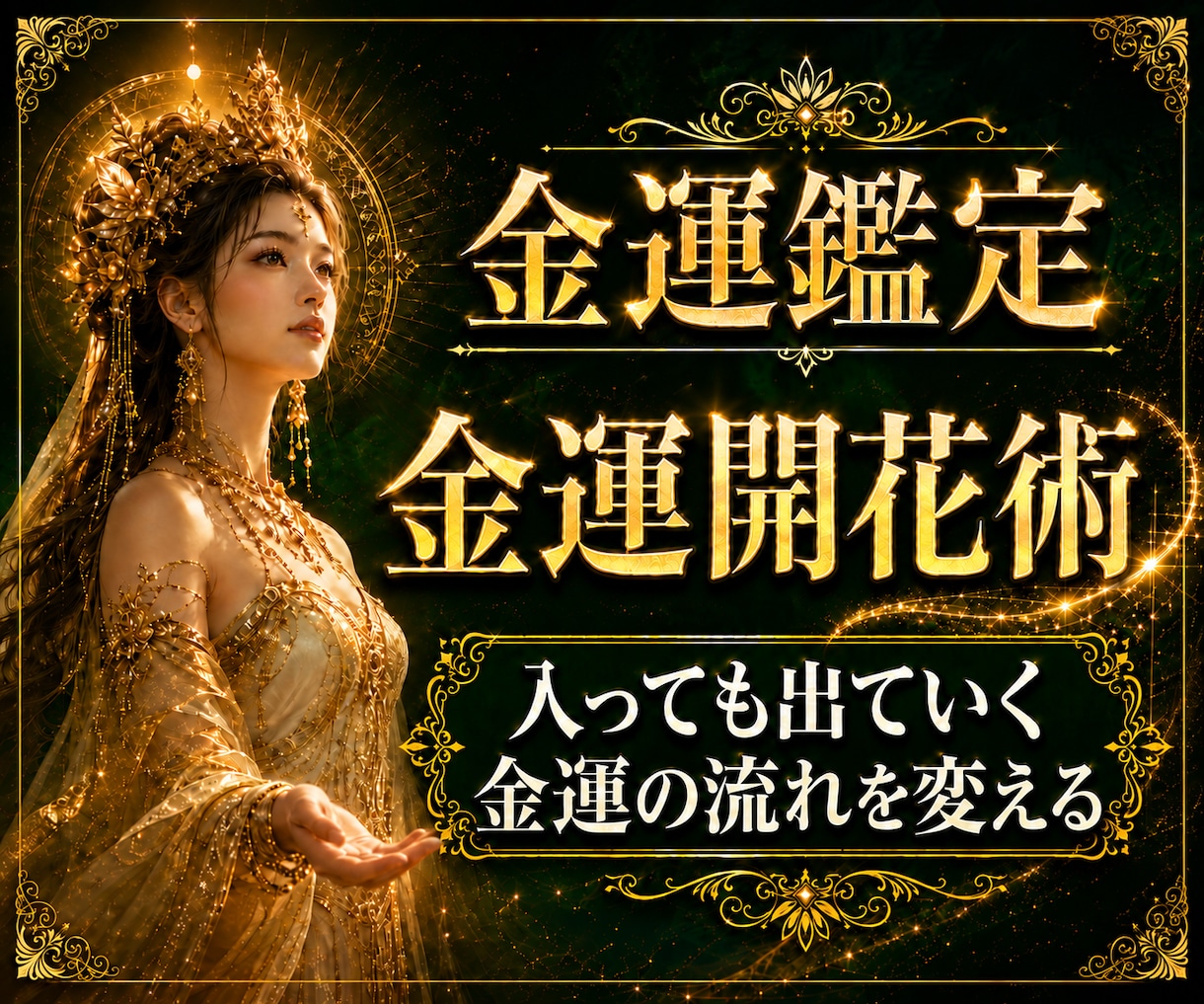 金運停滞の原因を鑑定し開花・覚醒の二段階施術します 入っても出ていくお金の流れを、受け取り・守り・増やす力へ イメージ1
