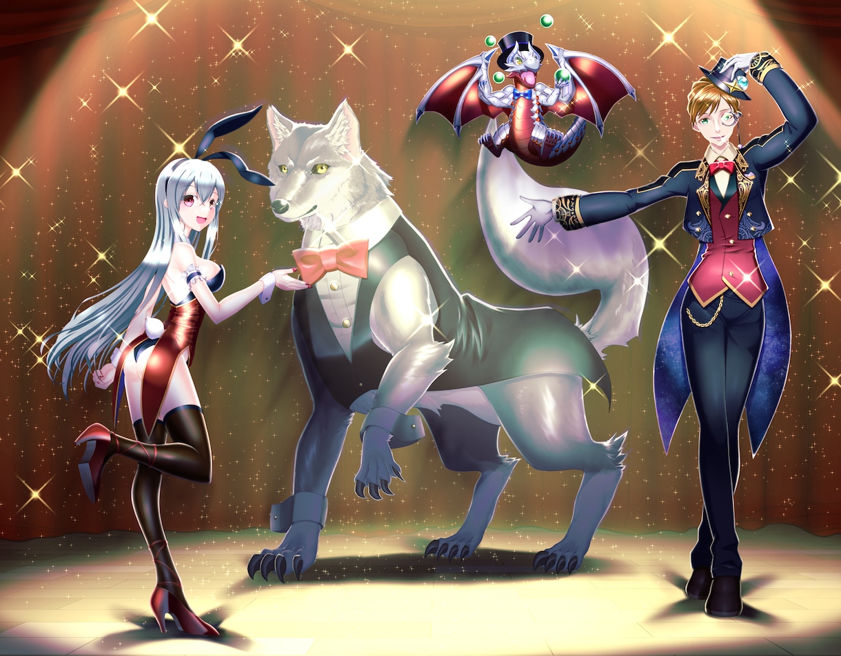 商用利用可能なイラスト制作承ります アイコンや立ち絵、キャラデザから一枚イラストまで承ります。 イメージ4