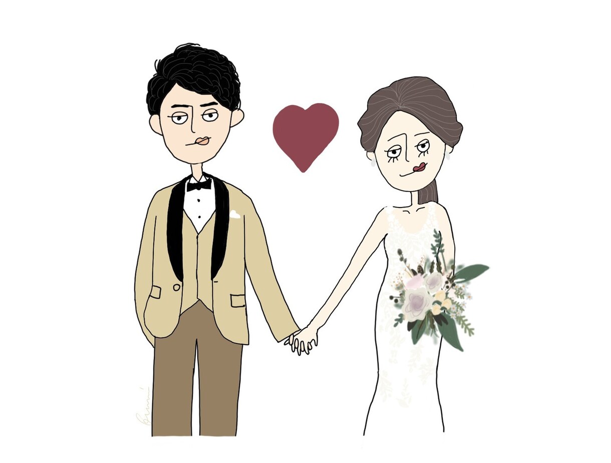 似顔絵イラスト描きます 結婚式のウェルカムボード等結婚式のアイテムに是非 イメージ5