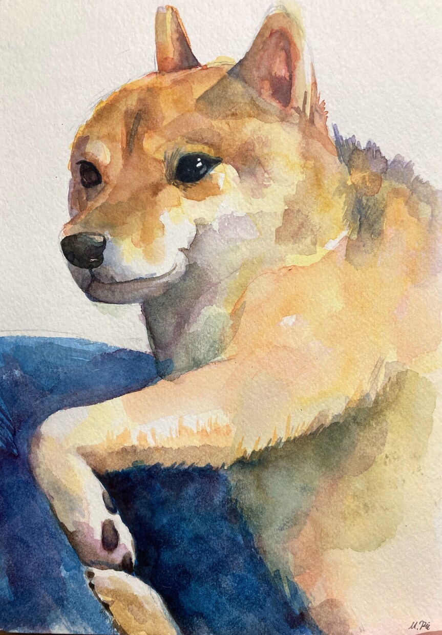 A5～A4サイズで動物ちゃんの似顔絵描きます 水彩でふんわり優しく♬.*ﾟ可愛らしい表情を描きます イメージ8
