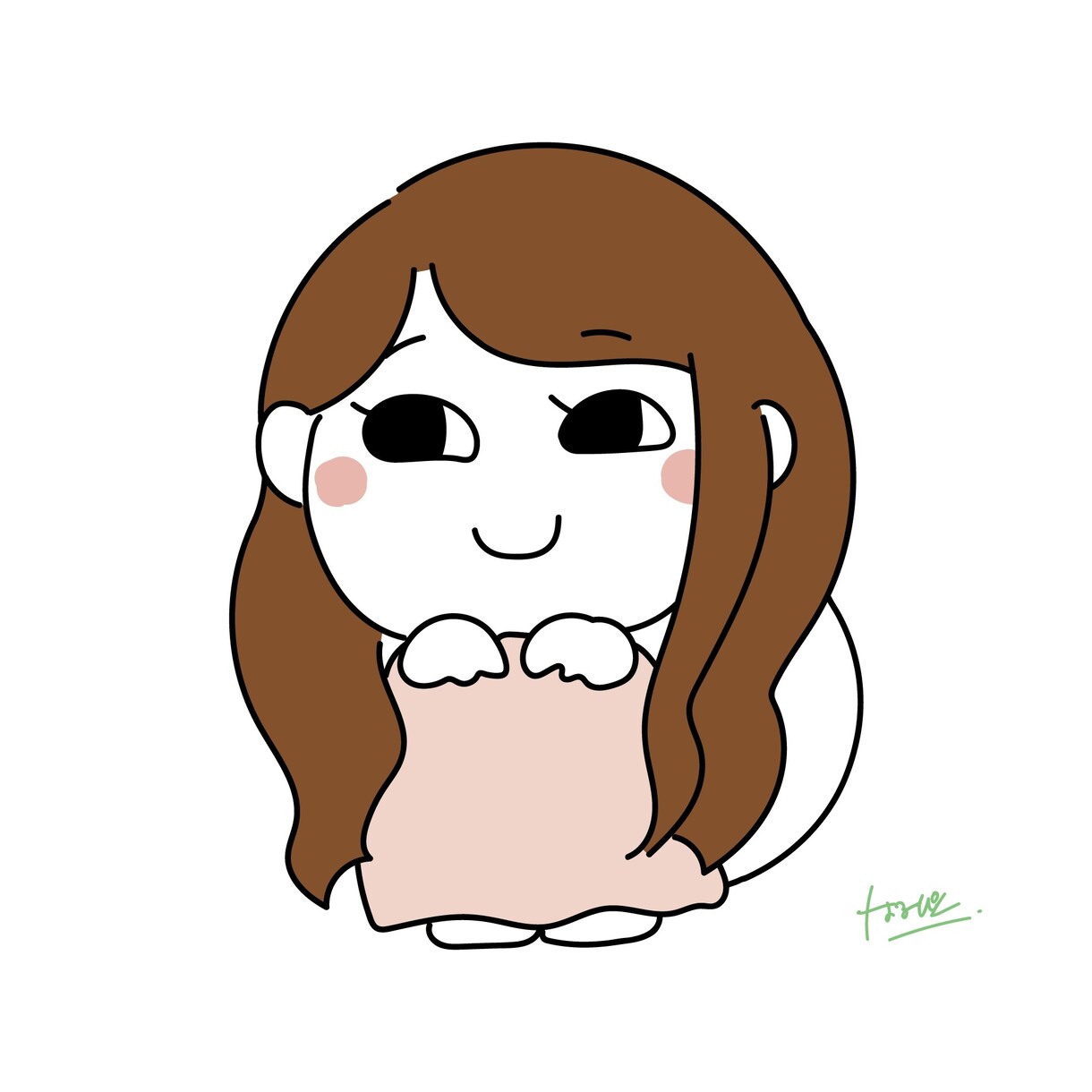 似顔絵アイコン“しゃがみにんげん”つくります 親しみやすく、愛されやすく、あなたをデフォルメしちゃいます！ イメージ7