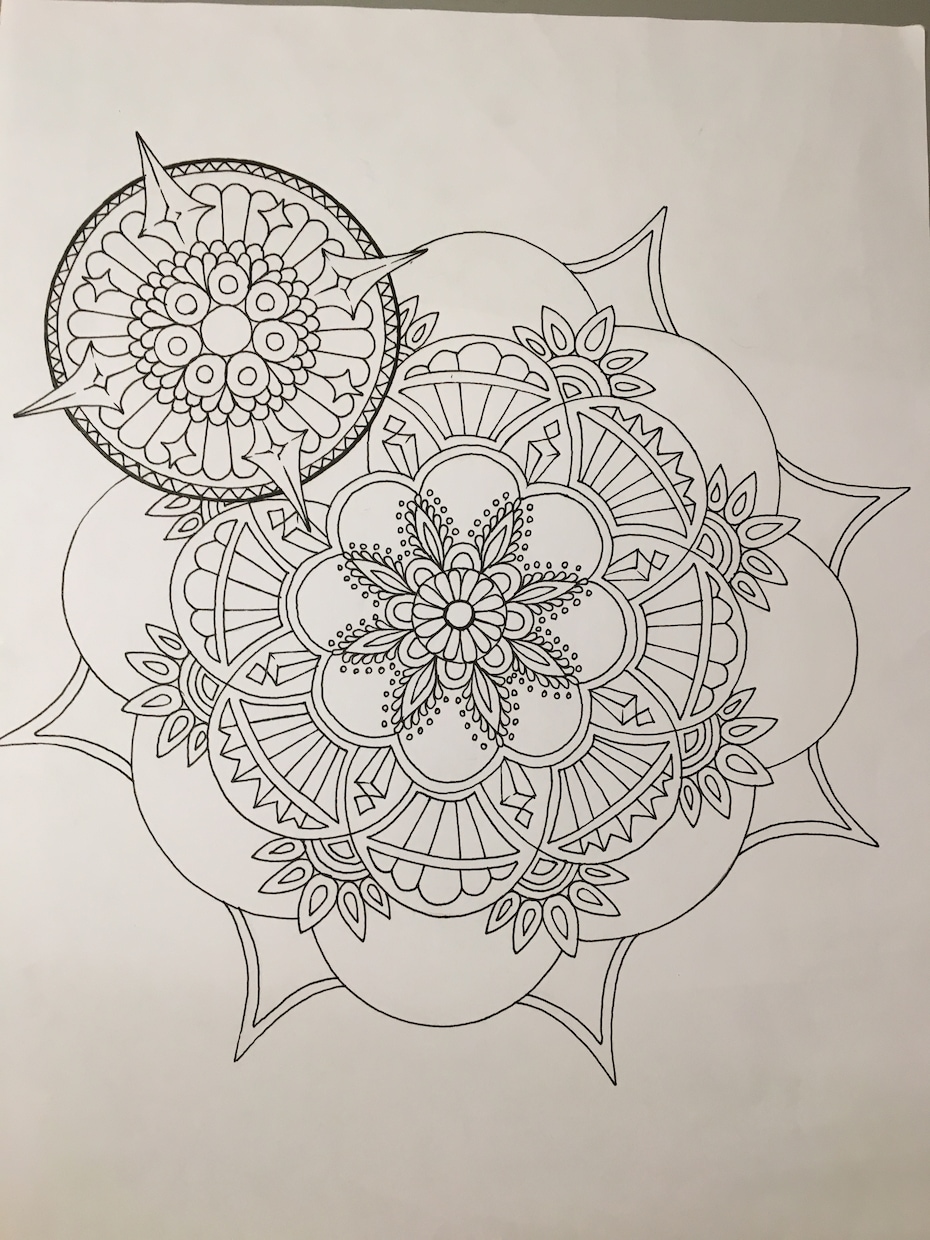 幾何学模様っぽいデザインを手描きます 精密画のような単純なパターンのような雰囲気 イメージ1