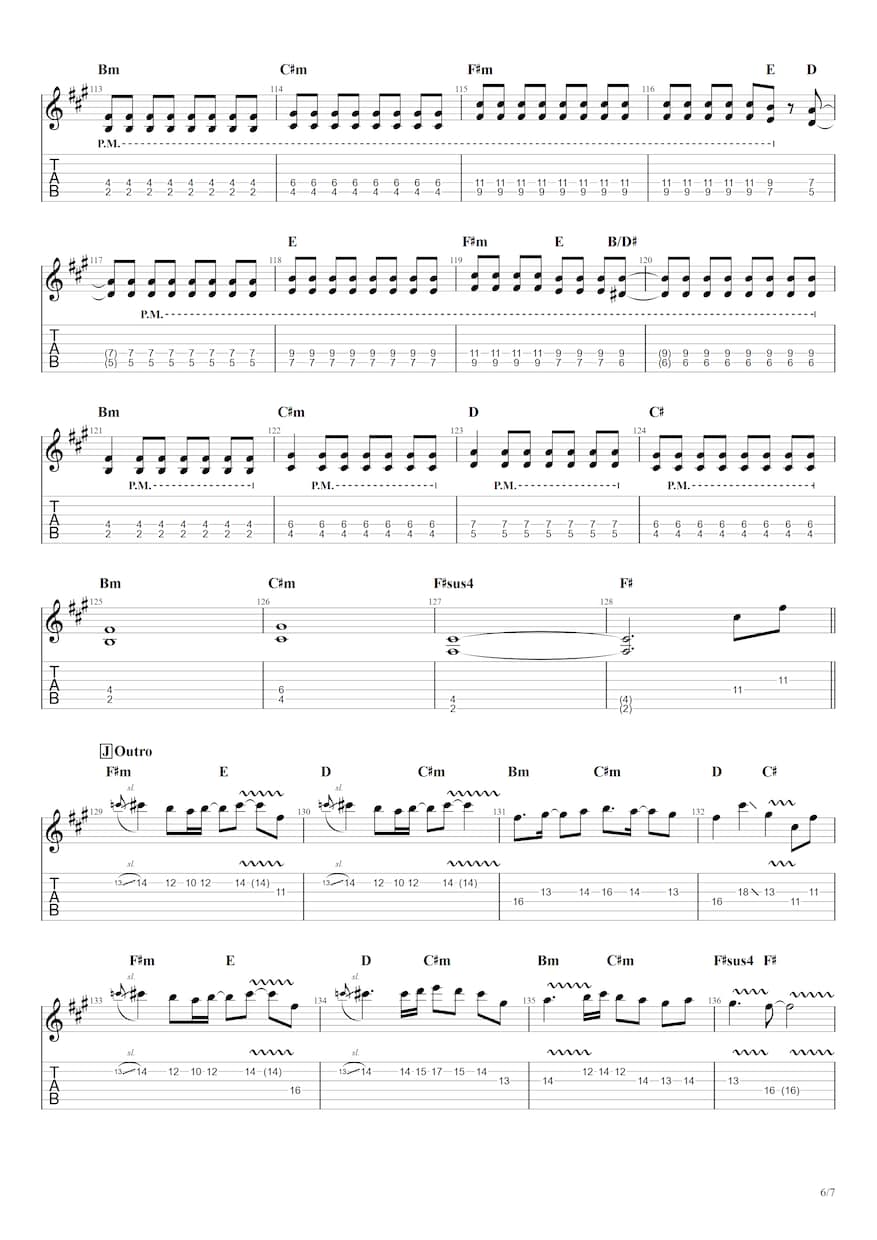 あなたの弾きたいギター【TAB】譜作成します あの曲のタブ譜が欲しいけど見つからない、そんな時に！ イメージ2