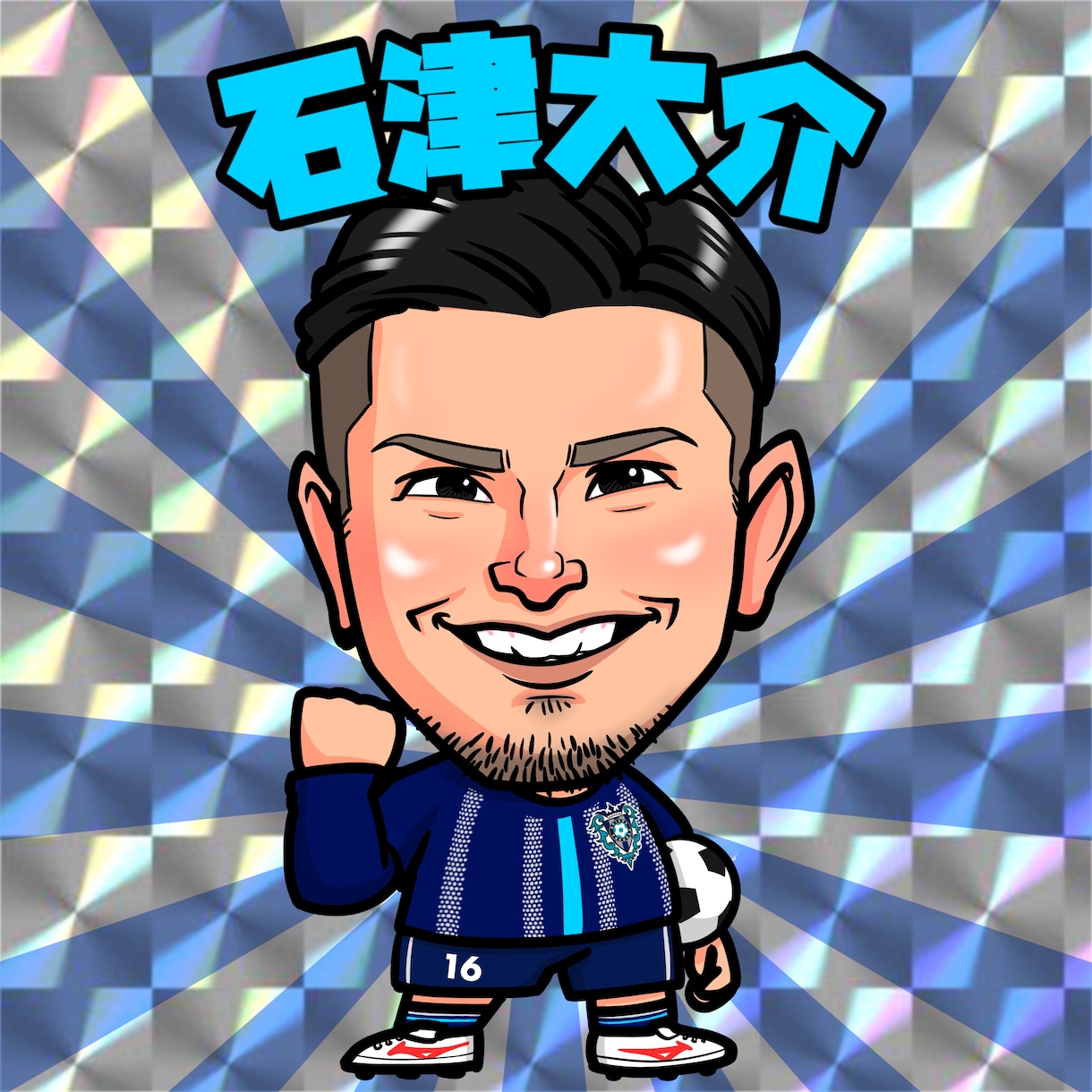 大人気ビックリマンシール風似顔絵イラスト制作します プレゼントやアイコンに！シール印刷もできます！ イメージ4