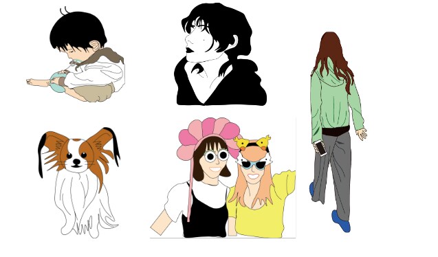 お写真からシンプルな似顔絵イラストを作成致します アイコンにおすすめ！アメリカンタッチのパキッとした似顔絵 イメージ1
