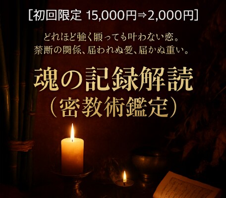 密教術で魂の記録を読み解き縁を導きます 【初回限定価格】人知を超えた術視で叶わぬ恋の魂を読み解きます イメージ4