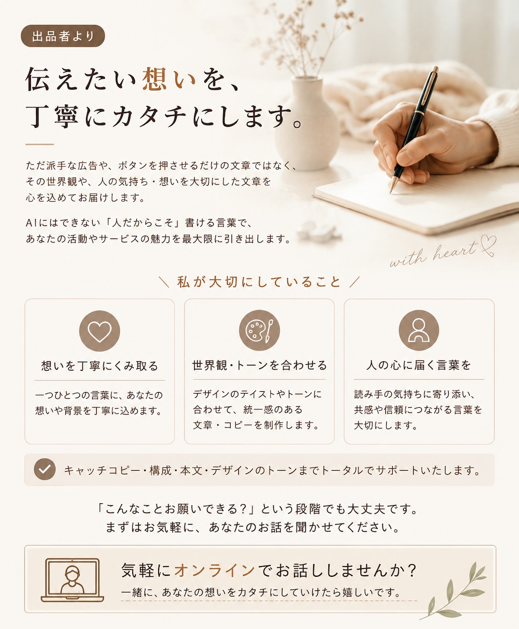 Web制作の“言葉の部分”をライターが担当します 「言葉」が決まらない。そんな制作案件をお手伝いします イメージ5